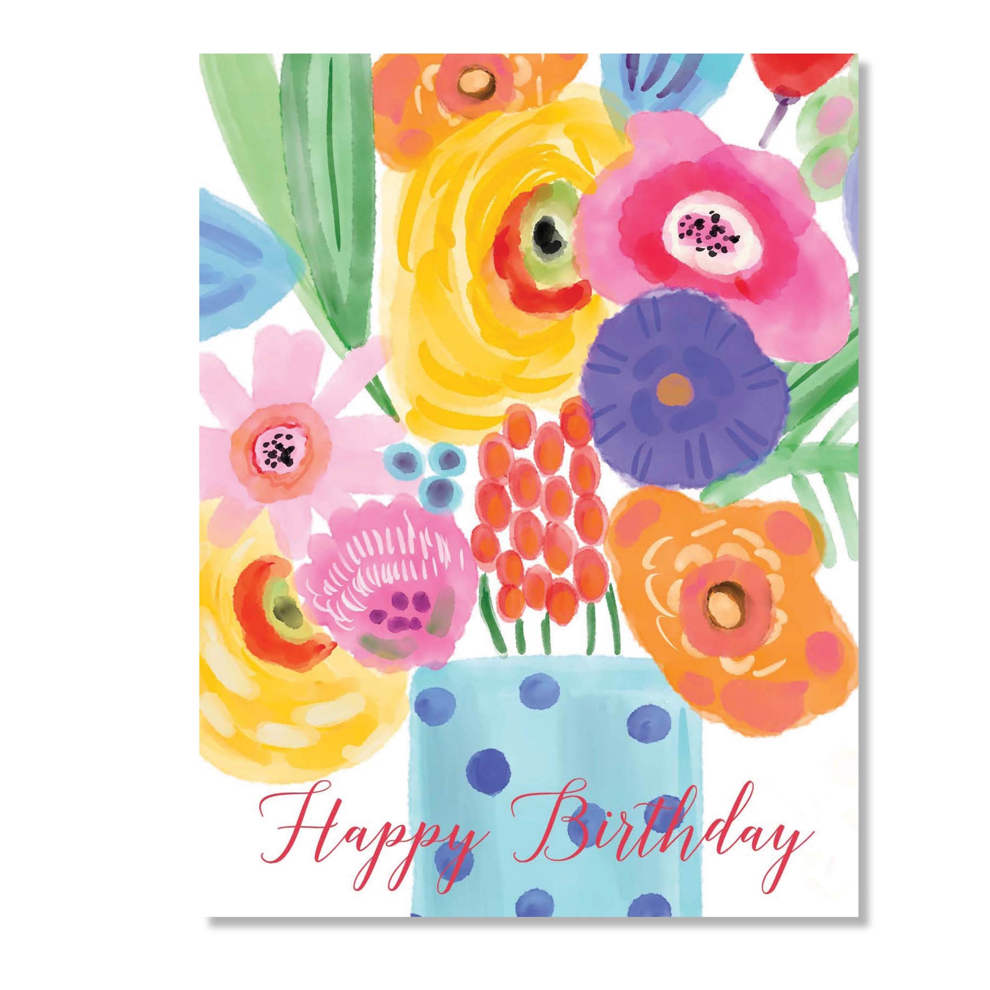 Happy Birthday (Flowers) - Greeting Card